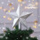 Christmas Tree Star Topper Glitter Silver 8 inch 1