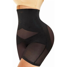 Women's High Waist Tummy Control Body Shaper Black Mid Thigh