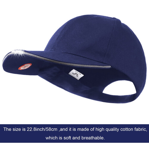Baseball Cap with Hands-Free LED Headlamp 2-Pack 1