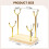 Bracelet Holder Display Jewelry Organizer Double Layer Stand Space Saving Stable Wooden Base 6