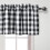 Semi Sheer Kitchen Curtains Set Black White 3 Piece 3