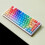 Gradient Rainbow Keycaps PBT  Keycap for Mechanical Keyboard Shine Through Side,Spanish Double Engraving 3