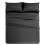 Bedding Set Polyester 4-Piece King Size Black 1