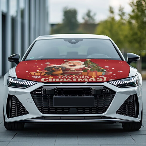 Polyester Car Hood Cover Stretchable Washable Elastic 2