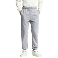 Gray Fuzzy Sweatpants for Kids Elastic Waist Warm Thick