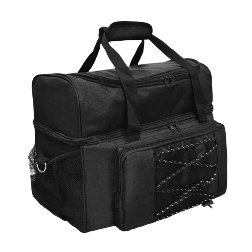 Bowling Ball Bag Lightweight Black Large Capacity 2