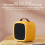 Space Heater Portable Electric Mini Heater Yellow 3