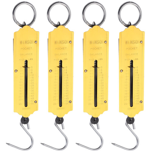Raindrops Spring Scale Hanging Pocket Balance 4 Pcs