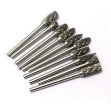 10pcs Tungsten Carbide Grinding Bit Set for Precision Deburring & Polishing - Dual-Cut, Rotary Tool Compatible