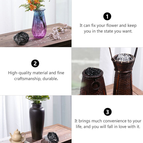 Glass Flower Frogs Arrangement Decor Fixed Grid 1