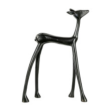 Black Elk Desk Ornament Metal Deer Statue 1pc