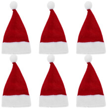 Miniature Velvet Hat Lollipop Covers Red White 6-Pack