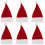 Miniature Velvet Hat Lollipop Covers Red White 6-Pack 1