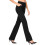 Women's Solid Fleece-Lined Yoga Pants 6