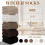 Women's Solid Mid-Calf Knit Socks, Soft Warm Casual Crew 4