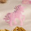Pink Glitter Christmas Ornaments Acrylic Bow Bell Tree 4