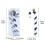 Black and White Candy Cane Ornaments Plastic 4 PCS 1