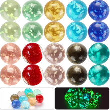 Handmade Glass Marbles Colorful Glow-in-Dark Dotted Style