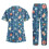 Women's Nurse Uniform Two-Piece Set Blue XXL 3
