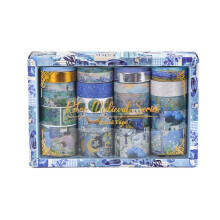 24 Rotoli di Nastri Washi Retrò per Scrapbooking, Set di Nastri Adesivi Decorativi per Diario e Materiale Scolastico D