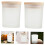 White Glass Candle Container Simple Design 2 Pcs 5