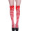 Women's Stripe Knee Socks with Strawberry Bow Pattern, Soft 1