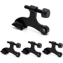 Hinge Pin Door Stopper Black Adjustable Heavy Duty 4 Pack