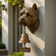 Dog Welcome Back Doorbell – Cast Iron & Resin Vintage