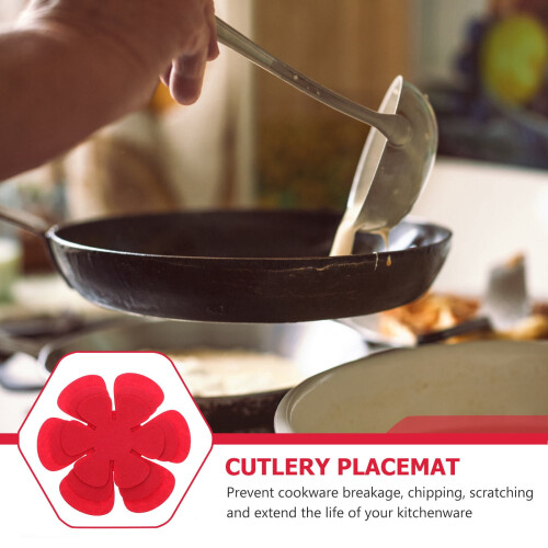 FOXNOVO Non-Stick Pot and Pan Protective Mats 12 Pcs 1