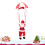 Retro Christmas Tree Ornament Red White Parachute Charm 1 7
