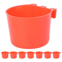 Red Plastic Bird Feeder Cups for Parrot Cage 4-Pack