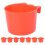 Red Plastic Bird Feeder Cups for Parrot Cage 4-Pack 1