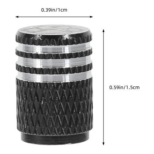 Tire Valve Stem Caps Black 5 Pcs 1