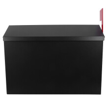 Stainless Steel Wall-Mounted Mailbox Black Weather Resistant
