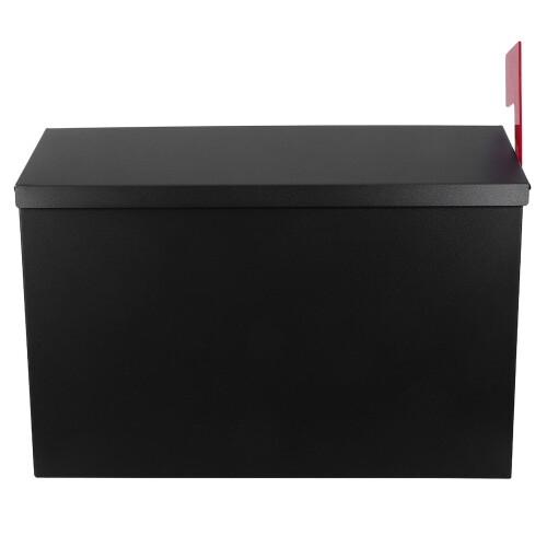 Stainless Steel Wall-Mounted Mailbox Black Weather Resistant