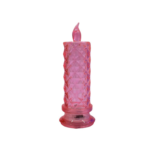 LED Crystal Flameless Candle Battery-Powered Pillar 1 PC