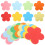 Cardboard Flower Cut Outs Hand Colored 10 Packs 8