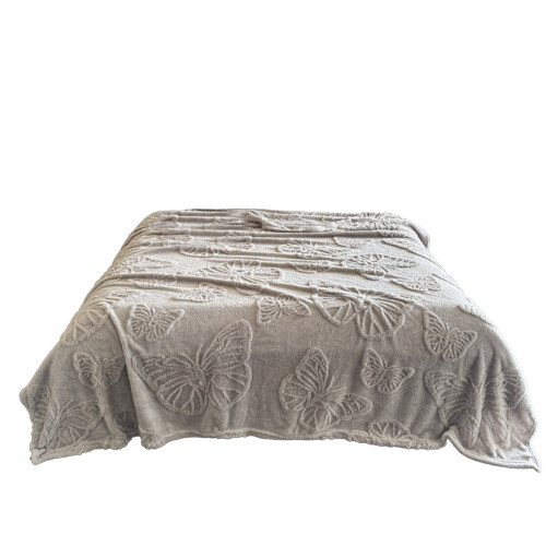 Fleece Throw Blanket Silver 27.5 x 39 Inches 2