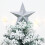 Christmas Tree Star Topper Glitter Silver 8 inch 3