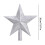 Christmas Tree Star Topper Glitter Silver 8 inch 6