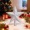 Christmas Tree Star Topper Glitter Silver 8 inch 7
