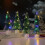 Christmas Tree Ornament White Pine Needles Colorful Night 1