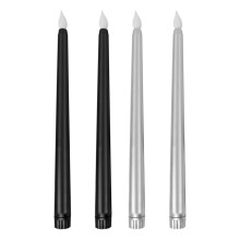 Black Flameless LED Candles Battery-Powered 2-Pack