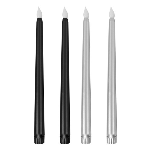 Black Flameless LED Candles Battery-Powered 2-Pack