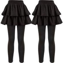 Girls School Uniform Pants Leggings with Skirt 4-12 Years