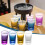 Acrylic Stemless Wine Glasses Blue White Yellow Clear 35ml 3