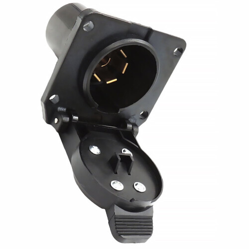 Car Trailer Adapter Hitch Connector Black Seven Accessories 1