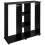 Open Wardrobe Double Mobile Storage Shelves Organizer W/6 Wheels-Black 1