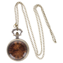 FRCOLOR Vintage Pocket Watch with Chain Retro Flip Cover
