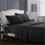 Bedding Set Polyester 4-Piece King Size Black 2